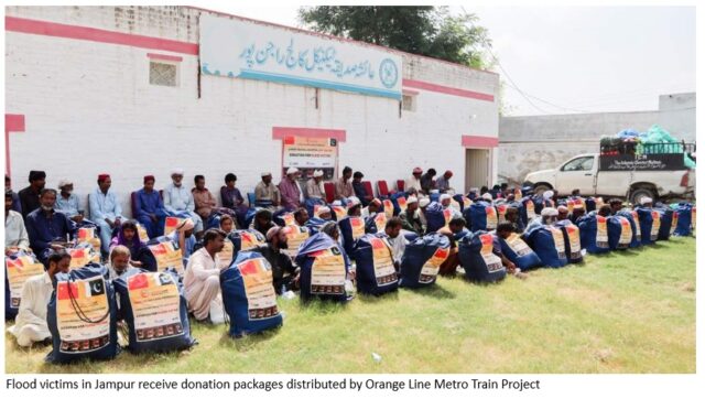 Orange Line steps forward to support flood victims in South Punjab