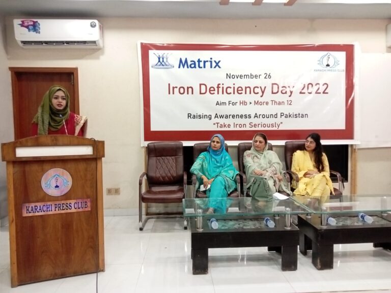 Matrix Pharma leads initiatives to raise awareness of Iron Deficiency