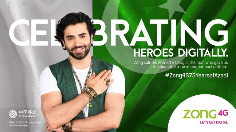 Zong 4G Wins Content of the Year Award for Their Independence Day 2022 Campaign at the esteemed Pakistan Digital Awards