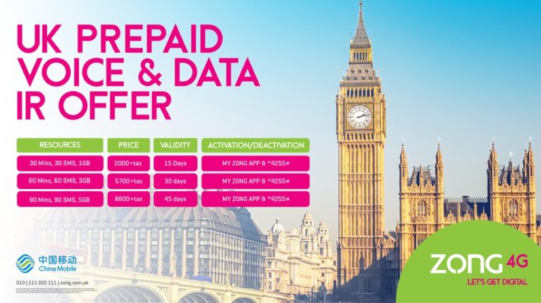 Introducing Zong 4G’s Innovative IR Bundle: Your Ideal Companion for UK Travel!