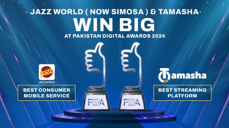 Tamasha and SIMOSA Earn Accolades at Pakistan Digital Awards