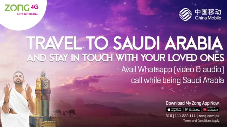 ZONG 4G Brings Special Saudi Arabia International Roaming Offer this Eid-Ul-Adha