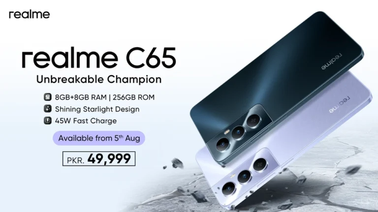 The Unbreakable Champion, realme C65 Launched in Pakistan for PKR 49,999