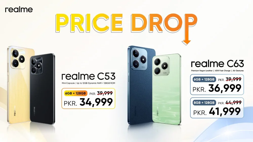 realme Announces Price Cuts for C63 and C53 Models in Pakistan