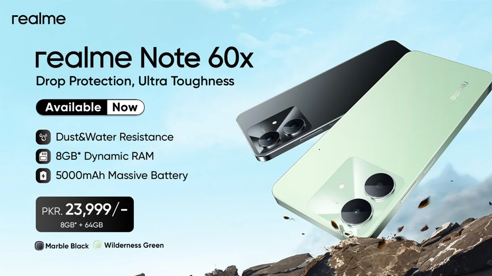 Pakistan’s Favorite Entry-level Smartphone Series, the realme Note 60x Takes the Market by Storm