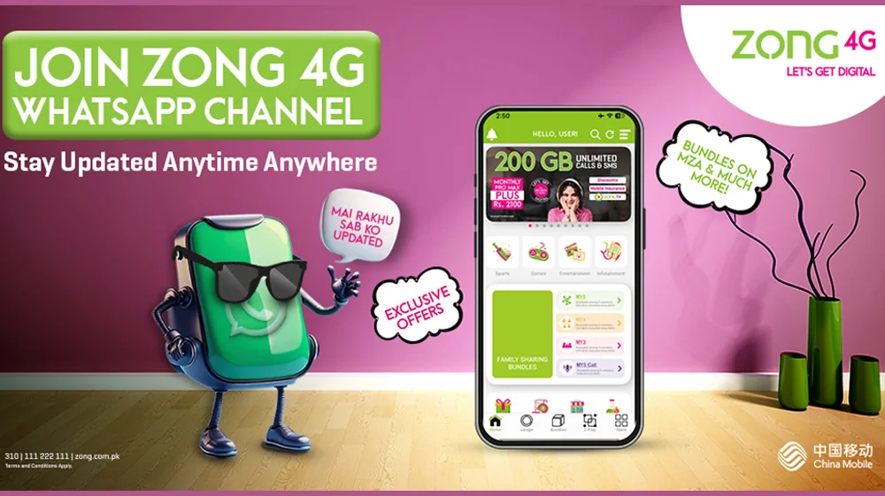 Zong 4G Introduces Official WhatsApp Channel for Seamless Customer Engagement