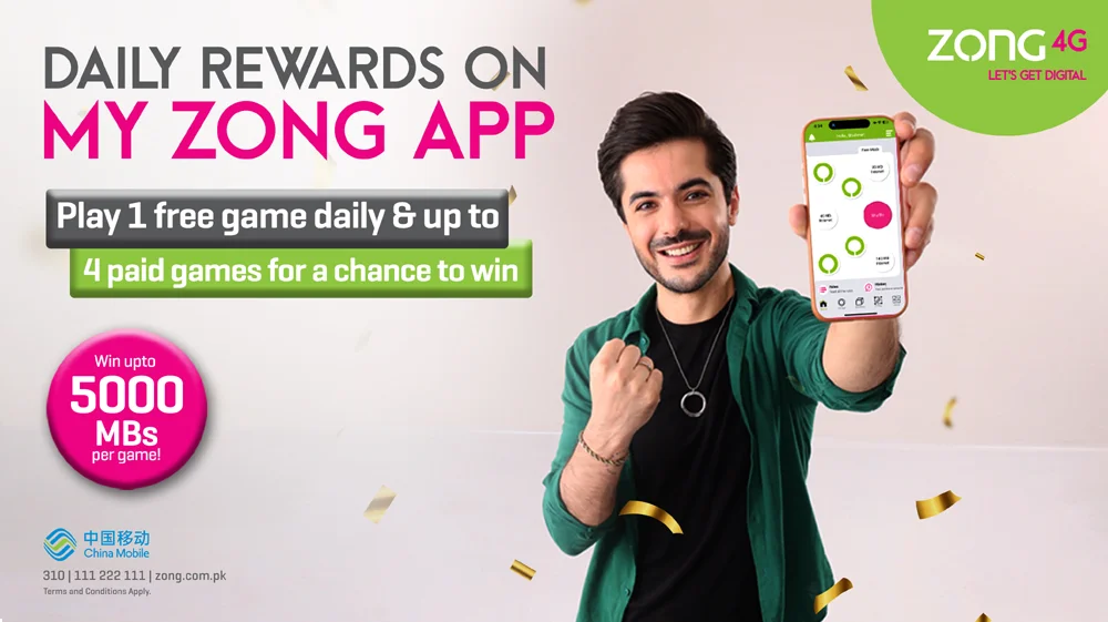Zong Launches Exciting New Features in My Zong App: Bundle Streak & Daily Rewards Game