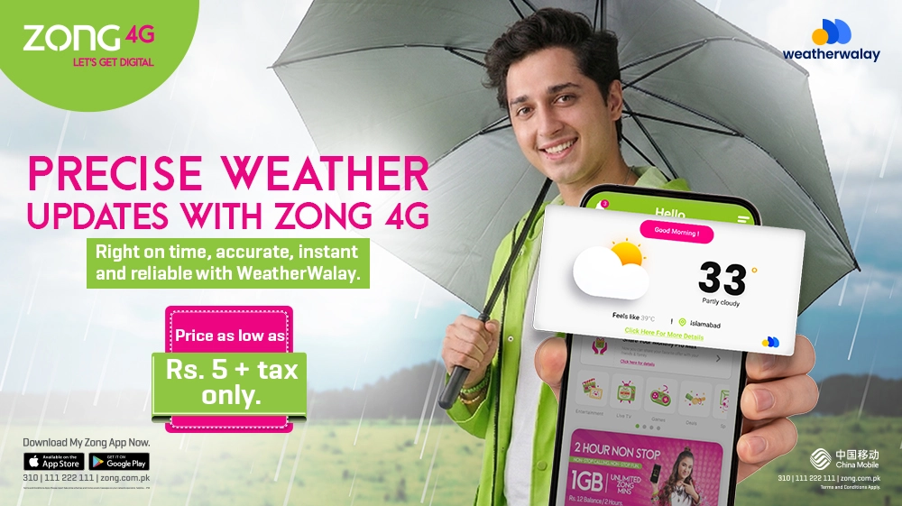 Zong Partners with WeatherWalay to Deliver Hyper-Local Weather Alerts Across Pakistan